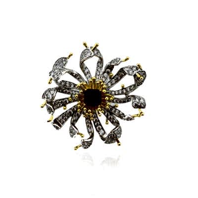 Ruby Floral Broş - by Eda Çetin