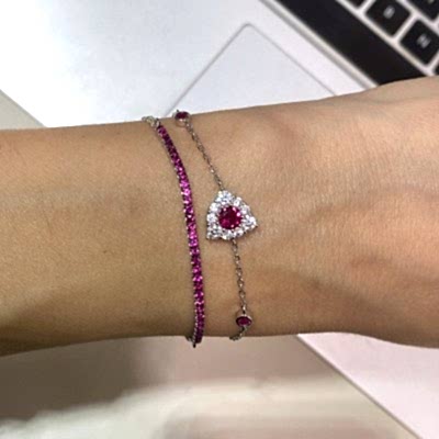 Ruby Şerit İtalyan Bileklik - by Eda Çetin