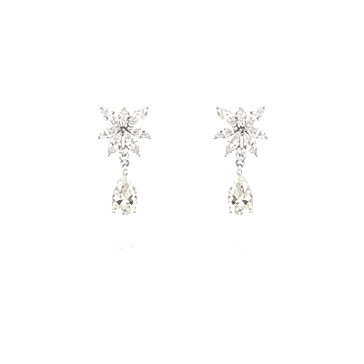 Rute Midi Markiz Süzme Küpe - by Eda Çetin