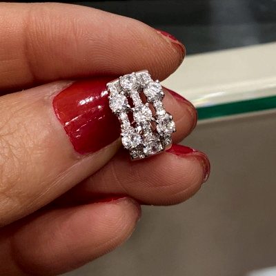 Sagra Taşlı Mini Halka Küpe - by Eda Çetin