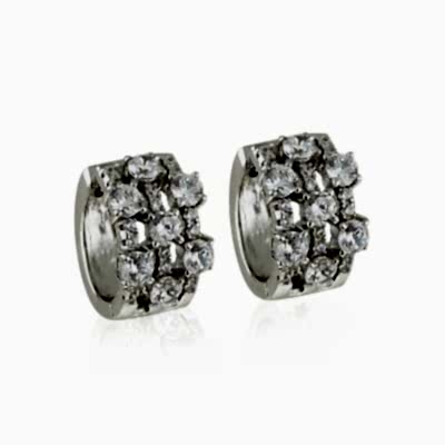 Sagra Taşlı Mini Halka Küpe - by Eda Çetin