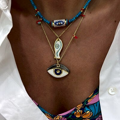 Seramik Göz Kolye - by Eda Çetin
