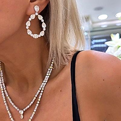 Severn Mozanit Taş Küpe - by Eda Çetin