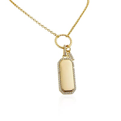 Taşlı Plaka Kolye - by Eda Çetin