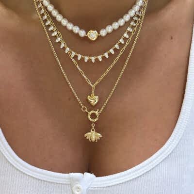 Tektaş Detaylı İnci Kolye - by Eda Çetin