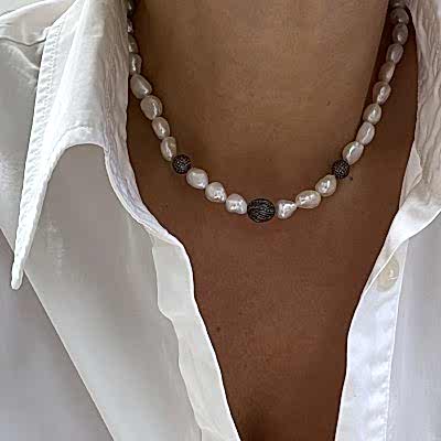 Top Elmas İnci Kolye - by Eda Çetin